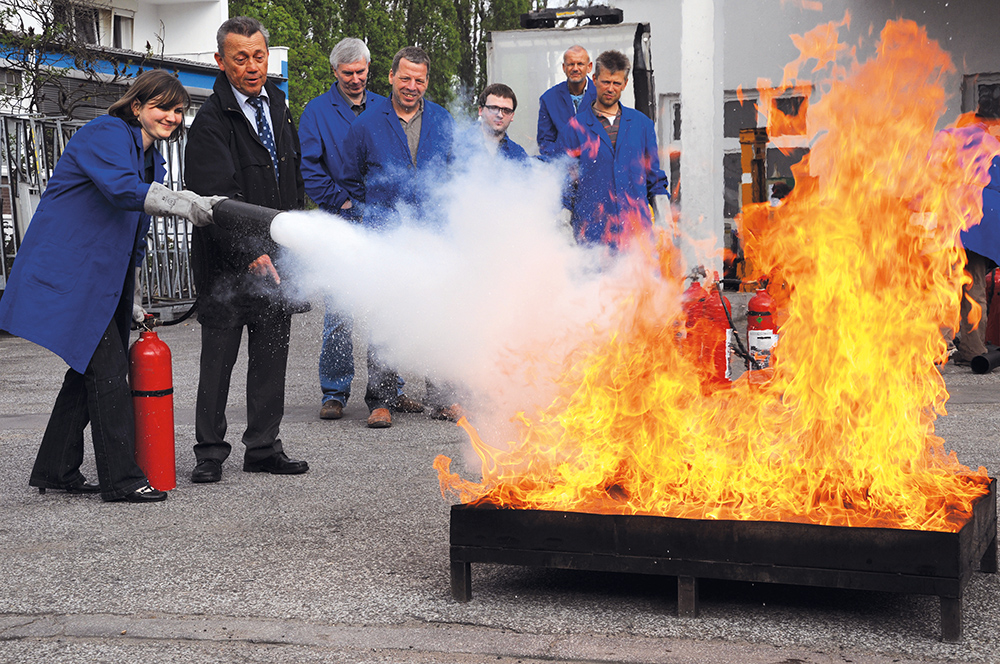 Formation incendie et manipulation d'extincteur